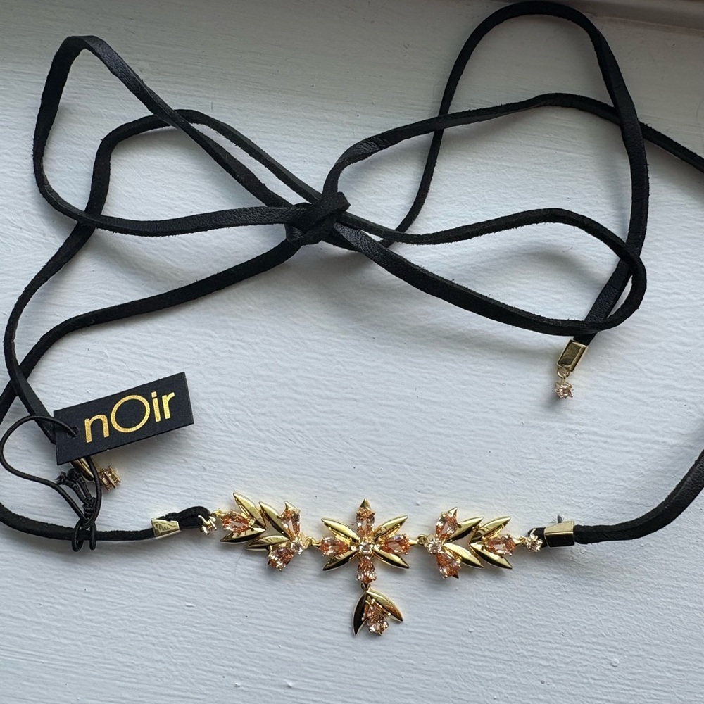 nOir Jewelry Adeline Choker Gold and Black